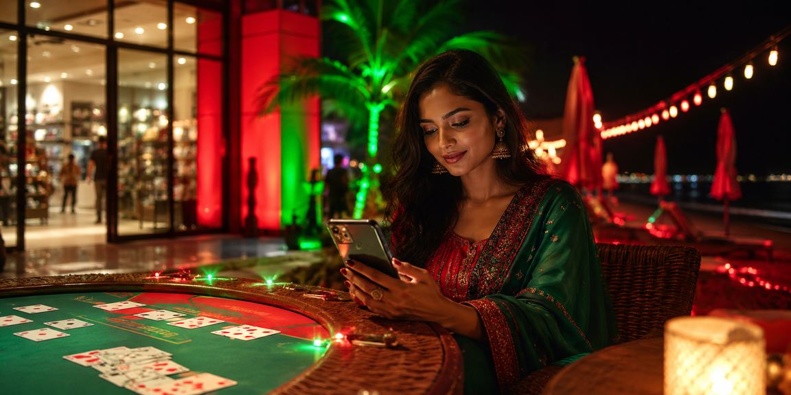 সেন্ট মার্টিনে আন্দার বাহার গেম খেলছেন k7777com ব্যবহারকারী লাল সবুজ পোশাকে